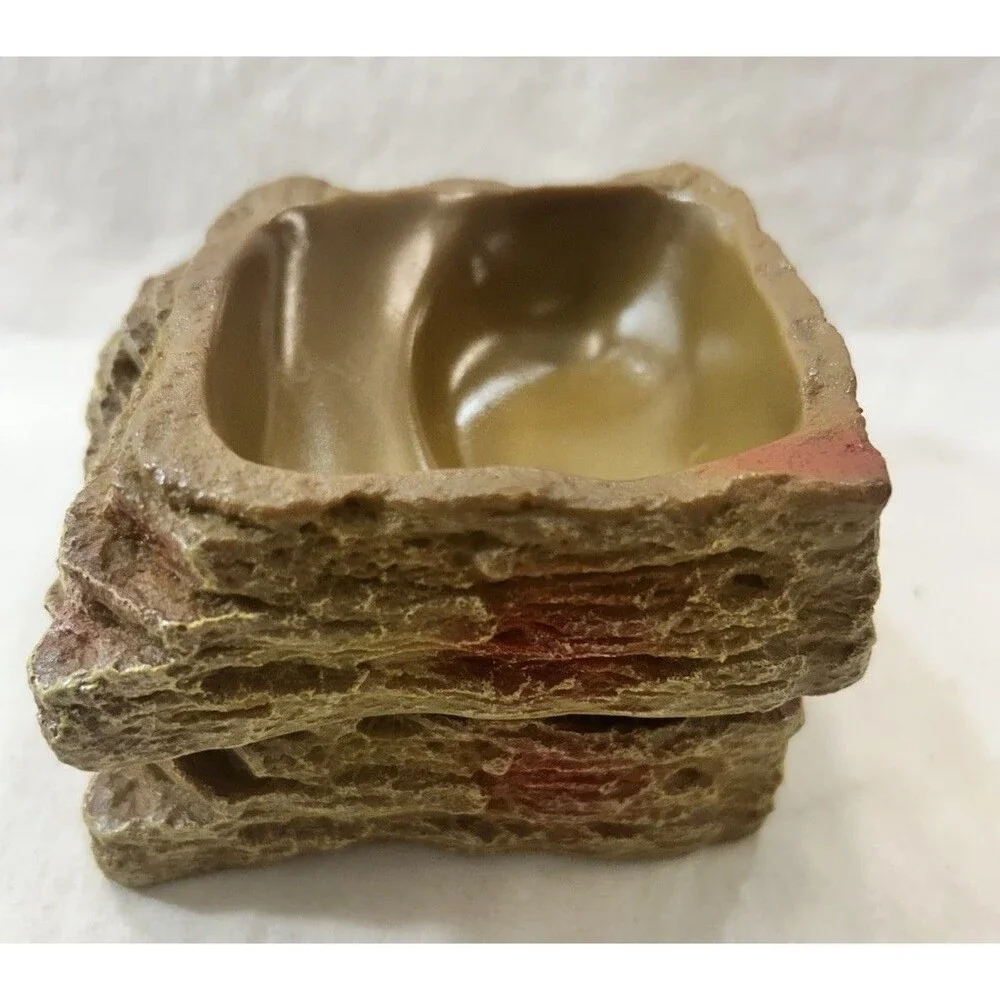 Exo Terra Water Dish Small PT2801 Reptile Terrarium Bowl Set of 2